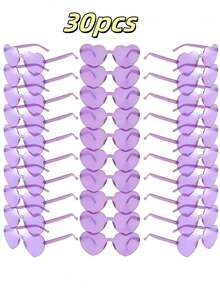 5pcs/Set Women's Heart Shaped Fashion Fashion Glasses, Casual, Elegant, Made Of PC (Polycarbonate), Suitable For Beach, Holiday And Daily Life, Multi-Color For Summer Beach Vacation,Outdoor,Travel