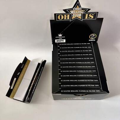 24盒全新木浆慢燃型手动卷烟纸套装，包含768卷烟纸和768张滤嘴纸，适合节日聚会、圣诞节、父亲节、母亲节、情人节等场合，也是送给吸烟者的小礼物。