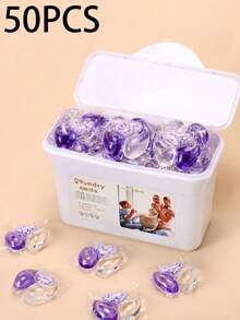 五合一洗衣胶囊 香氛珠 衣物柔顺剂 浓缩洗衣液 洗衣珠 三合一洗衣胶囊 深层清洁 去渍 持久留香 织物保护 防静电 50PCS 三合一樱花洗衣胶囊套装 强效清洁 柔顺 去渍洗衣球 香氛型浓缩洗衣液（新旧版随机发货） - 彩色 - 查看 7