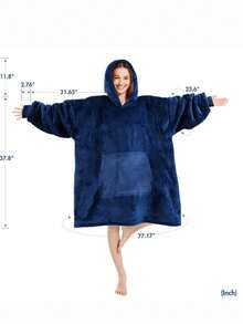 2/1pc Cozy Wearable Blanket Hoodie - Oversized Plush Sweatshirt With Sleeves And Huge Pockets, Warm Blanket For Men And Women, Perfect For The Couch Or Bed,Comfortable Flannel, A Must-Have For Halloween And Christmas, Nightgown, Warm And Cold-Proof ,Perfect For Home Decor Parties, And Christmas Gifts.Christmas Decor,Christmas,Christmas Decorations Home,Christmas Decorations Home