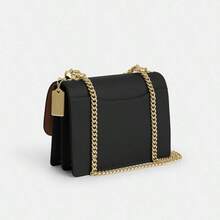 Klare Crossbody Bag In Signature Canvas With Rivets Coach Bag Chain Bag Leather Handbag Small Flap Square Bags For Women Purses - Black - View 4