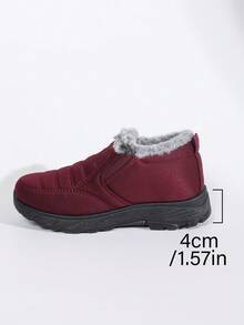 "Round Toe On Platform Warm Shoes Winter 2025 New Export Women's Thermal-Lined Warm Parent Shoes Wholesale Casual Outdoor Boots Cross-Border Snow Boots" - Red - View 6