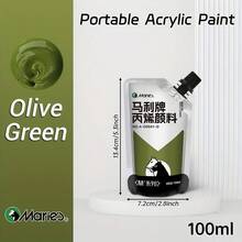 Marie's Acrylic Paint (100ml/3.38oz), Assorted Colors, Water-Proof, Portable Art Pigments For DIY Craft, Graffiti, Drawing, Painting, Canvas, Rock, Wood, Wall And Ceramic, Professional Rich Pigments For Adults & Artists - Single Piece - View 38