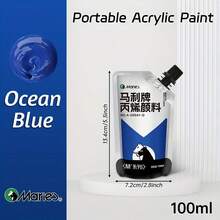 Marie's Acrylic Paint (100ml/3.38oz), Assorted Colors, Water-Proof, Portable Art Pigments For DIY Craft, Graffiti, Drawing, Painting, Canvas, Rock, Wood, Wall And Ceramic, Professional Rich Pigments For Adults & Artists - Single Piece - View 46