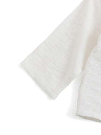 Girls' Vintage Style Embroidered Lace Collar Top And Plaid Skirt Set