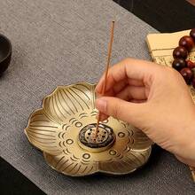 Plum Blossom Metal Aromatherapy Diffuser: Odorless And Durable Stand | Dual-Purpose For Yoga Meditation And Home Decor | Elegant Holder For Aromatherapy Sticks | Ideal Gift For A Spa Atmosphere - Bronze - View 1