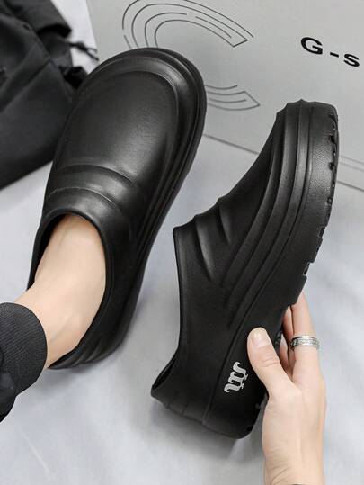 W 1 Pair Extra Large Size Men's Waterproof, Anti-Slip, Oil-Resistant, Kitchen/Chef/Hotel/Food Factory Work Shoes