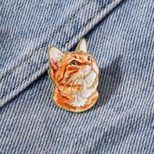 姜猫自拍珐琅胸针 时尚装饰胸针 衣领徽章 包包徽章 珠宝礼品 2025 新款服饰配饰 包包挂饰 办公配饰 圣诞男士礼物 包包别针 - 彩色 - 查看 1