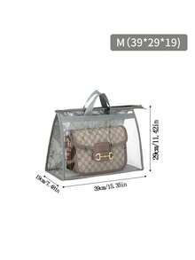 1pc Transparent Hanging Handbag Storage Bag - Waterproof Dustproof Bag, Suitable For Wardrobe Storage And Organization Of Designer Bags, Transparent Anti-Moth Anti-Humidity, Space Saving! (Display Prop Not For .) - Multicolor - View 16