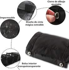 Bolsa de Maquillaje Plegable de Viaje Enrollable, Bolsa de Cosméticos 4 en 1 Desmontable Multifuncional, Bolsa de Aseo de Viaje Enrollable para Mujer con 4 Bolsas Desmontables de Malla, Colgante - Negro - Ver 2