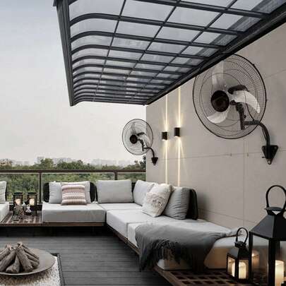 Wall Mount Fan, 2 PCS 20 Inch Oscillating, 3-Speed High Velocity Max. 4000 CFM Industrial Wall Fan For Indoor, Commercial, Residential, Warehouse, Greenhouse, Workshop, Basement, Garage,Black