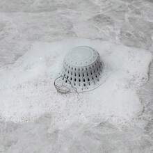 Capteur de cheveux pour drain de baignoire, capteur de cheveux de douche en silicone premium, 1 paquet de bouchon de cheveux pliable pour drains à clapet et drains standard de douche, baignoire, salle de bain, évier