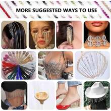 一卷10码爪链，电泳钻链，镀密爪钻链，派对礼服装饰钻链，圣诞装饰钻链，服装装饰配件，DIY美甲镶钻手机壳装饰配件 - 黑色 - 查看 4