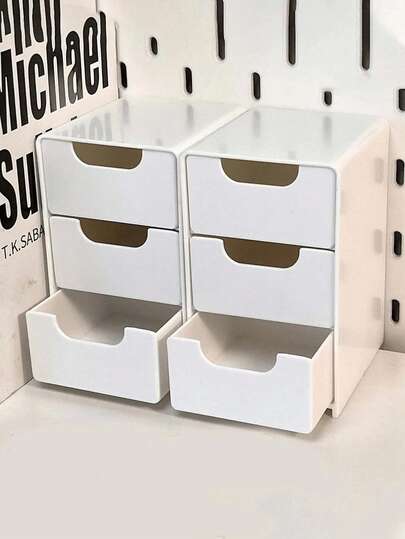Mini Chic 3-Tier Drawer Organizer For Desk Perfect For Office Supplies, Jewelry Cosmetics Storage Desk Organizer
