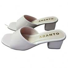 Square Toe Clogs In Various Colors Of Varnish - Màu be - Xem 2