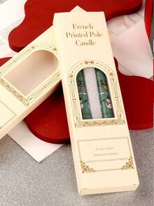 1 Bộ Nến in hình Giáng sinh/Chân nến có gân, Nến lãng mạn cho bữa tối, Thích hợp để trang trí nhà cửa, tiệc tùng, trang trí bàn ăn, quà tặng ngày lễ, bữa tối, tiệc/sự kiện, thư giãn/thiền định, ánh sáng tạo không khí, trang trí Giáng sinh, trang trí phòng, quà Giáng sinh - Nhiều màu - Xem 7