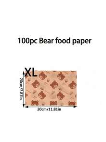 50张,食品吸油纸防油纸垫片纸炸鸡防油纸烘焙面包托盘纸烤盘垫片纸,婚礼装饰,圣诞节装饰,生日装饰,生日礼物,圣诞节餐桌装饰,圣诞节,圣诞节装饰,圣诞节礼物 - 小熊 - 查看 15