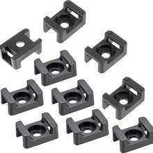 Cable Tie Holder, 100 Pieces Cable Tie Base, M5 Screw Hole, 23 X 16 X 9 Mm, Cable Tie Holder With Solid Bottom For Cable Management, Suitable For Home, Office, Outdoor And Garden.