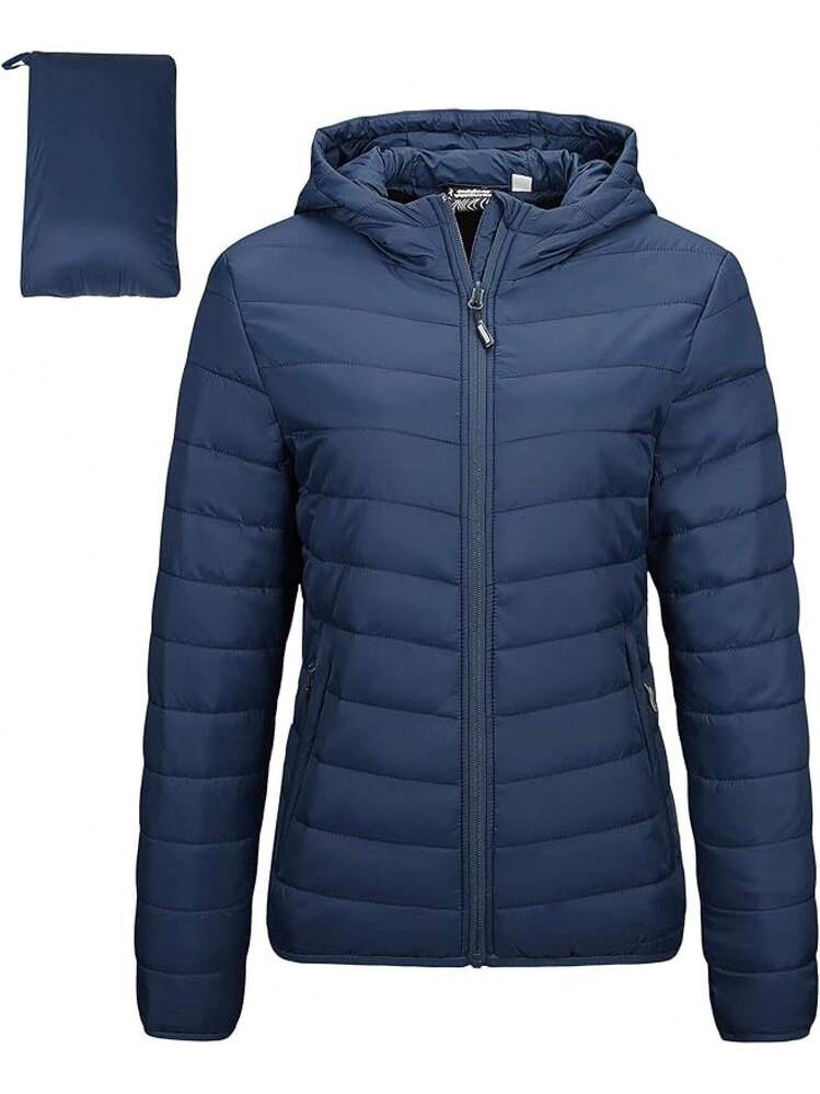 Outdoor Ventures Women's Packable Lightweight Full-Zip Puffer