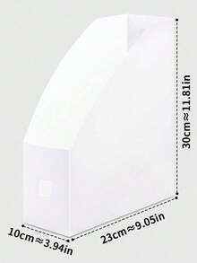 1 pieza Caja de almacenamiento de archivos blanca impermeable, caja de archivos, marco de archivos de escritorio, caja de almacenamiento de utensilios de cocina, caja de organización de gabinete, caja de organización y almacenamiento, marco de archivos plegable de plástico reforzado, atril de libros de escritorio para dormitorio estudiantil