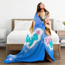 [Cozy Knitted Polyester Throw Blanket] Like Nastya Anime-Themed Glam Flannel Throw Blanket, Ultra-Soft, Digital Print, All-Season Cozy Knitted Polyester Throw, For Couch, Office, Travel, Home Decor, Unique Inspirational Gift For Music Lovers - Trộn màu - Xem 5