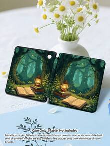 Kobo Cover With Protective Flap, Featuring A Night-Time Forest Reading Scene With Lanterns. Compatible With Kindle Paperwhite (12th Gen) Version 2024, Kindle Paperwhite (11th Gen) Version 2021, Kindle (11th Gen) Version 2022, Kindle (10th Gen) Version 2019, Kobo Clara Color/BW 2024,Kobo Clara 2E