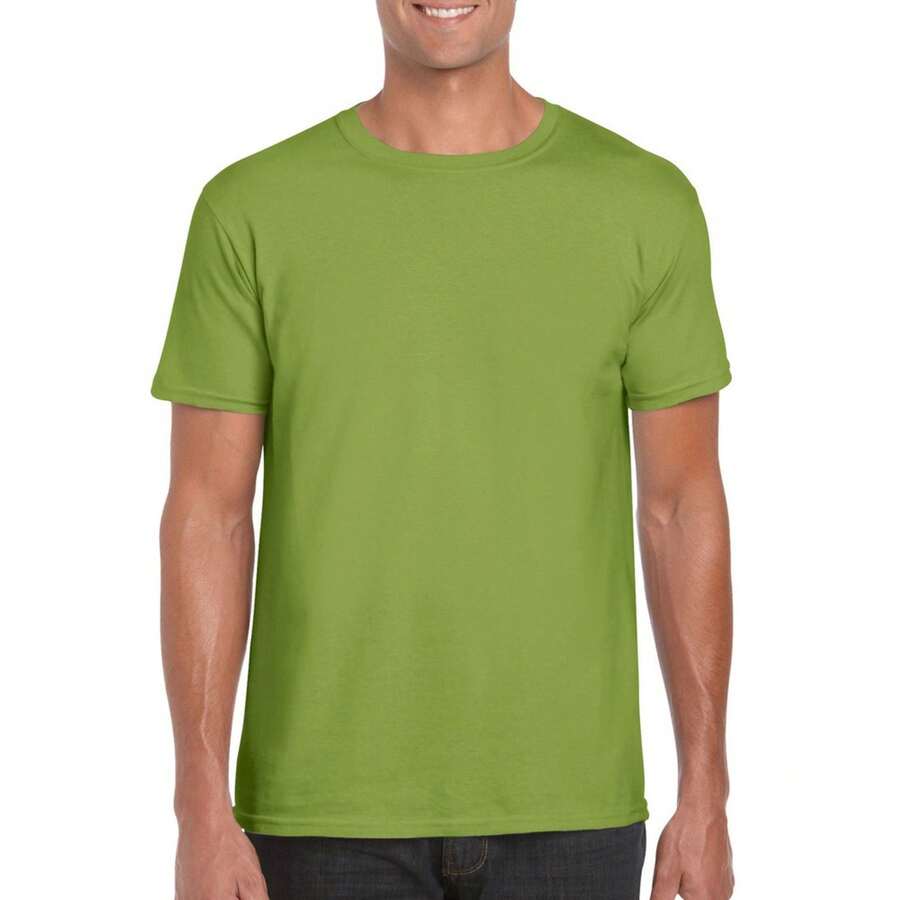 Gildan Mens Soft Style Ringspun T Shirt (Kiwi) - 100% Ringspun Cotton - (PC2882) - Green - View 1