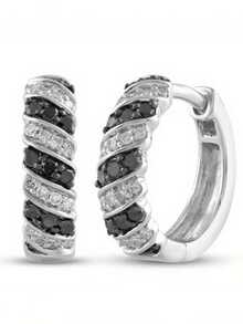 Cercei noi de lux la modă, sintetici, negri/albi, cu zirconiu zirconiu, potriviți pentru purtarea zilnică a femeilor și bijuterii de petrecere