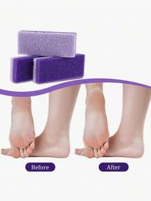 4pcs Purple Pumice Stone, Made Of PU Material, Professional Exfoliating Foot Scrubber, Suitable For Foot, Hand And Body Care - Foot Pumice Stone, Removes Calluses And Corns, Foot Care, Pedicure, Foot Scrub, Foot Exfoliator, Christmas Gift - Purple - View 5