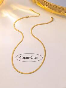 1pc Fashionable Flatsnake Necklace, Choker Jewelry For Daily Wear, Gift For Couple, Mom, Daughter, Jewelry