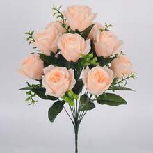1 باقة من الورود المطبوعة بطباعة زهرية جذابة من البلاستيك ABS لحفل الزفاف