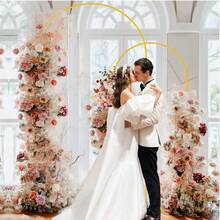 1 set/Ensemble de supports d'arche métallique Arche de mariage dorée Cadre d'arche de ballons pour anniversaire, révélation de sexe, Halloween, Noël, cérémonie d'anniversaire, fournitures de décoration d'arche