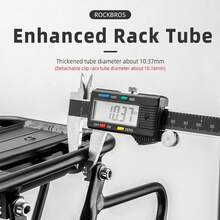 ROCKBROS Bicycle Luggage Rack Aluminum Alloy Adjustable For 26-29 Inch Rear Bicycle Seat Post Luggage Rack With Quick Release And Reflector For Universal Road Bikes Mountain Bikes