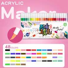 New 72 Color Large Capacity With Ink 30% Water-Based Acrylic Marker With Soft Tip, Suitable For Beginners To Draw, Easy And Fast Color. Birthday Presents For Friends, School Drawings, Back To School