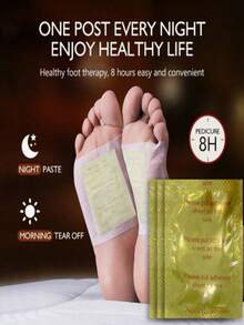 100pcs Natural Ginger Vinegar Foot Pads, Skin-Friendly Breathable Material, Suitable For Home And Travel, Ideal For Skincare Enthusiasts - Specification - View 5