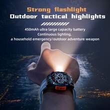 LOKMAT Smartwatch ZEUS 6 PRO, pantalla redonda grande de 1,46 pulgadas, función de brújula, doble linterna, llamadas Bluetooth, notificación de mensajes, asistente de voz, toma de fotos remota, control de música, frecuencia cardíaca, oxígeno en sangre, monitoreo del sueño y de la salud, resistente al agua IP68, reloj deportivo para exteriores