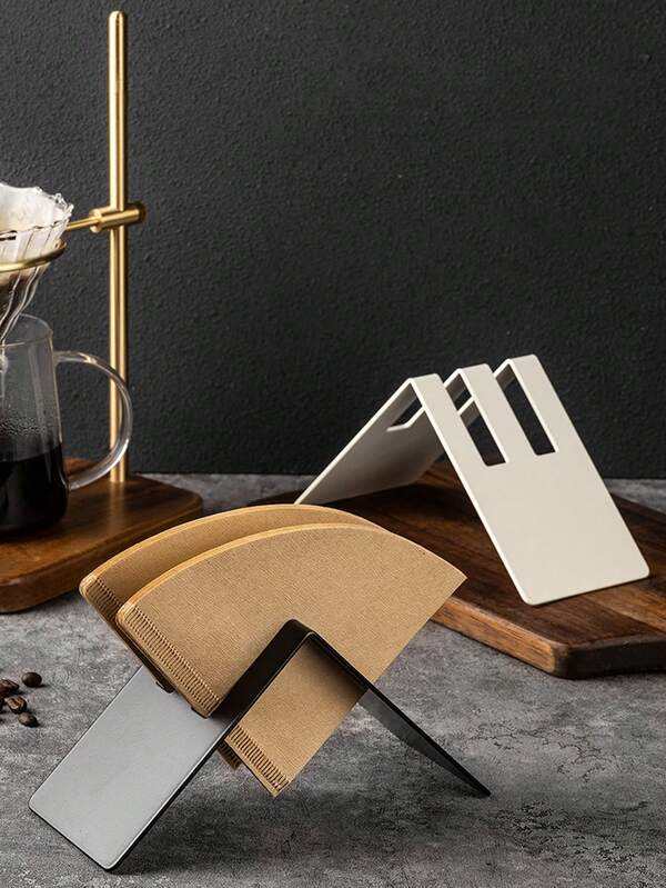 1 pieza Soporte de papel de filtro en forma de V, soporte de papel de filtro de café en forma de embudo