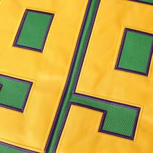 Men's #99 Green Banks Ice Hockey Jersey - V-Neck Long-Sleeve Style, Cartoon Mighty Duck Pattern With Letter And Number Embroidery, Purple And Yellow Stripe Decoration, Breathable Fabric With Classic Fit Suitable For Sports And Daily Wear - màu xanh lá - Xem 5