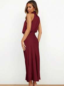 Women Midi Dresses - Red - View 5