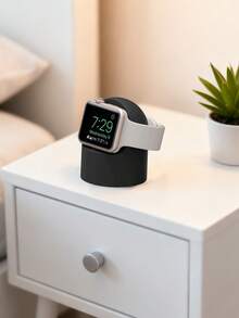 1 个硅胶充电支架，兼容 Series 10/9/8/SE/7/6/SE/5/4/3/2/1/Ultra，所有尺寸，充电底座，兼容 46mm 49mm 45mm 44mm 42mm 41mm 40mm 38mm 智能手表支架配件，支持床边模式（不含充电线） - 彩色 - 查看 4