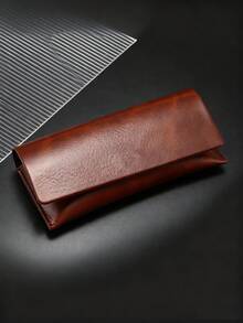 1件 PU皮革純色太陽眼鏡盒 便攜簡約硬殼眼鏡盒 休閒收納盒 中性眼鏡配件收納盒 - 多色 - 查看 11