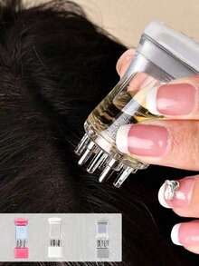 Travel Portable Hair Oil Applicator Bottle, Scalp Massager Brush, Essential Oil Conditioner Brush, Liquid Guide Applicator, Oil Applicator Bottle, Hair Oil Applicator For Medicine Scalp Head Fluid Comb Essential Oil Hair Treatment Head Scalp Massager Brush Hair Growth, Travel Essential Accessories,A Small Gift For Travel Enthusiasts. ,Hair Styling Tools ,Hair Styling Kit