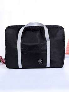 大容量轻便旅行包，可打包行李袋，适用于健身房旅行、运动旅行包、周末包、行李包、手提包、返校包、学校包、旅行必需品、海滩旅行整理包、暑假旅行箱、健身包、行李袋、大学包、行李袋、周末包、医院包、假日冬季包、学校配件、学校用品 - 黑色 - 查看 6