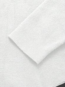 Elegant Fashion Casual Asymmetric Shoulder Knit Sweater, Slim Fit Asymmetrical Hem Pullover For Daily Commute