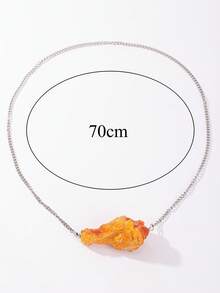 1 szt. męski naszyjnik z zawieszką w stylu hip-hopowym z imitacją ud kurczaka, skrzydełek i nuggetsów