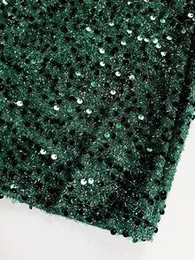 Romagic Sequined Elegant Evening Dress Strapless Backless Long Flowing Sleeves Party Party Prom Gown Halter Detachable Shawl