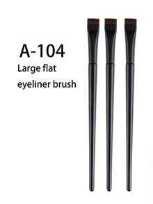 Set di 3 pennelli trucco con forma unica a lama per sopracciglia, eyeliner liquido e pennello per sopracciglia obliquo, adatto per principianti