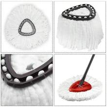 3 Pack Spin Mop Refill - Replacement Head Compatible With O Cedar, Microfiber Spin Mop Refills,Clean The Floor. Easy Floor Cleaning Mop Head Replacement - White - View 3