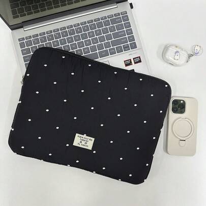 Housse d'ordinateur portable matelassée 13-14 15-16 pouces, étui de transport pour ordinateur portable matelassé pour femmes, compatible avec Macbook Air M3 2024 M2 M1, Pro 13 po 14 po, étui pour tablette de 9,7 à 11 pouces avec points cousus, sac pour ordinateur portable, étui pour ordinateur portable, housse pour ordinateur portable pour les voyages, imperméable, portable pour les hommes