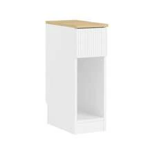 SoBuy Bedside Table With Drawer For Box Spring Bed, Sofa Table, Side Table, Narrow Telephone Table, Nightstand, Bedside Table, Black W X H X D Approx. 20 X 60 X 35 Cm FBT111 - 全白色 - 查看 11